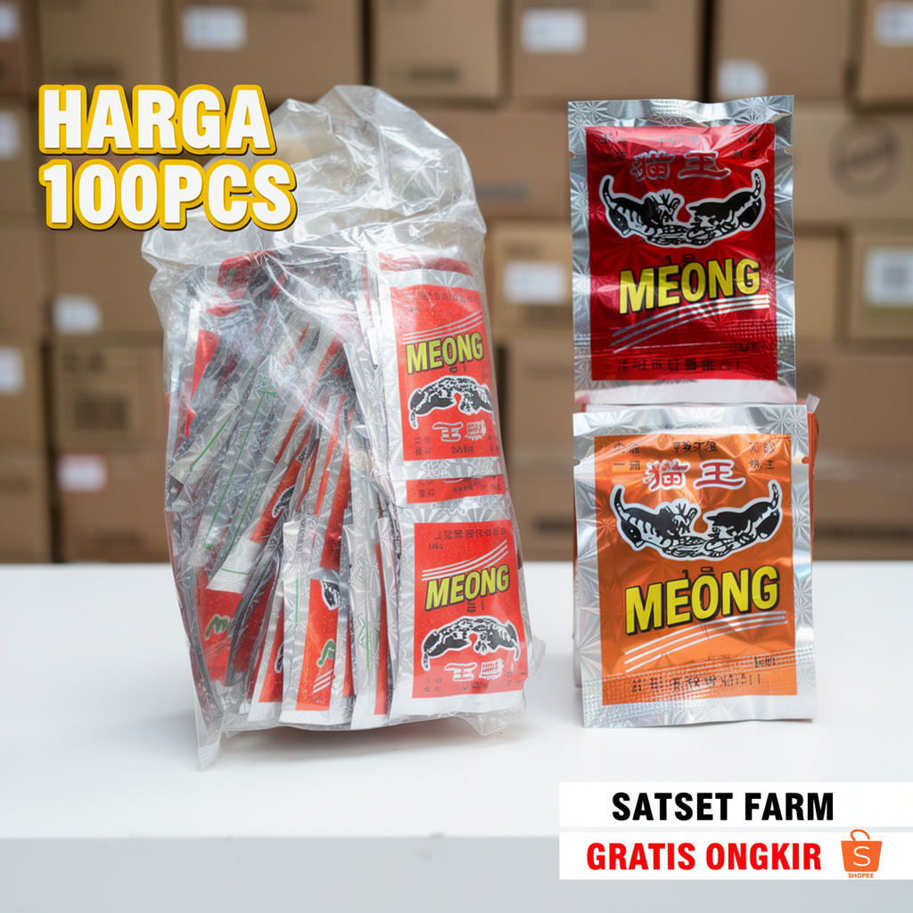 100PCS RACUN TIKUS BERAS MERAH MEONG/ RACUN TIKUS BERAS MERAH HOLOGRAM