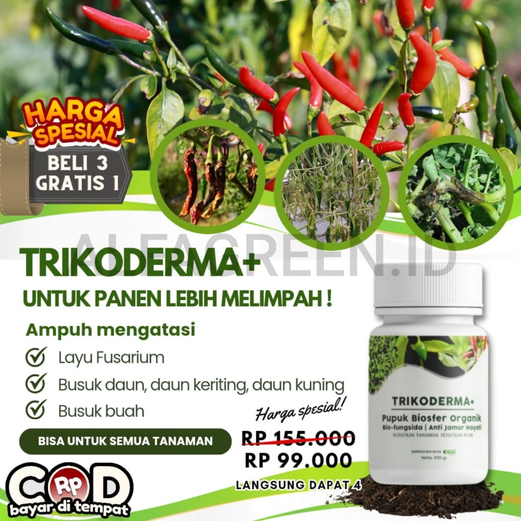 Alfagreen Fungisida Tricoderma Anti Jamur Pupuk Organik Cair