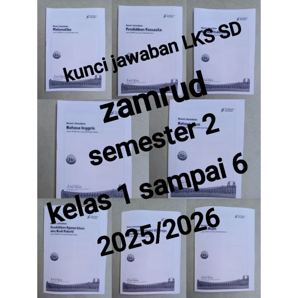 KUNCI JAWABAN LKS ZAMRUD PUTRA NUGRAHA SD kelas 1 sampai 6 TH 2025/2026