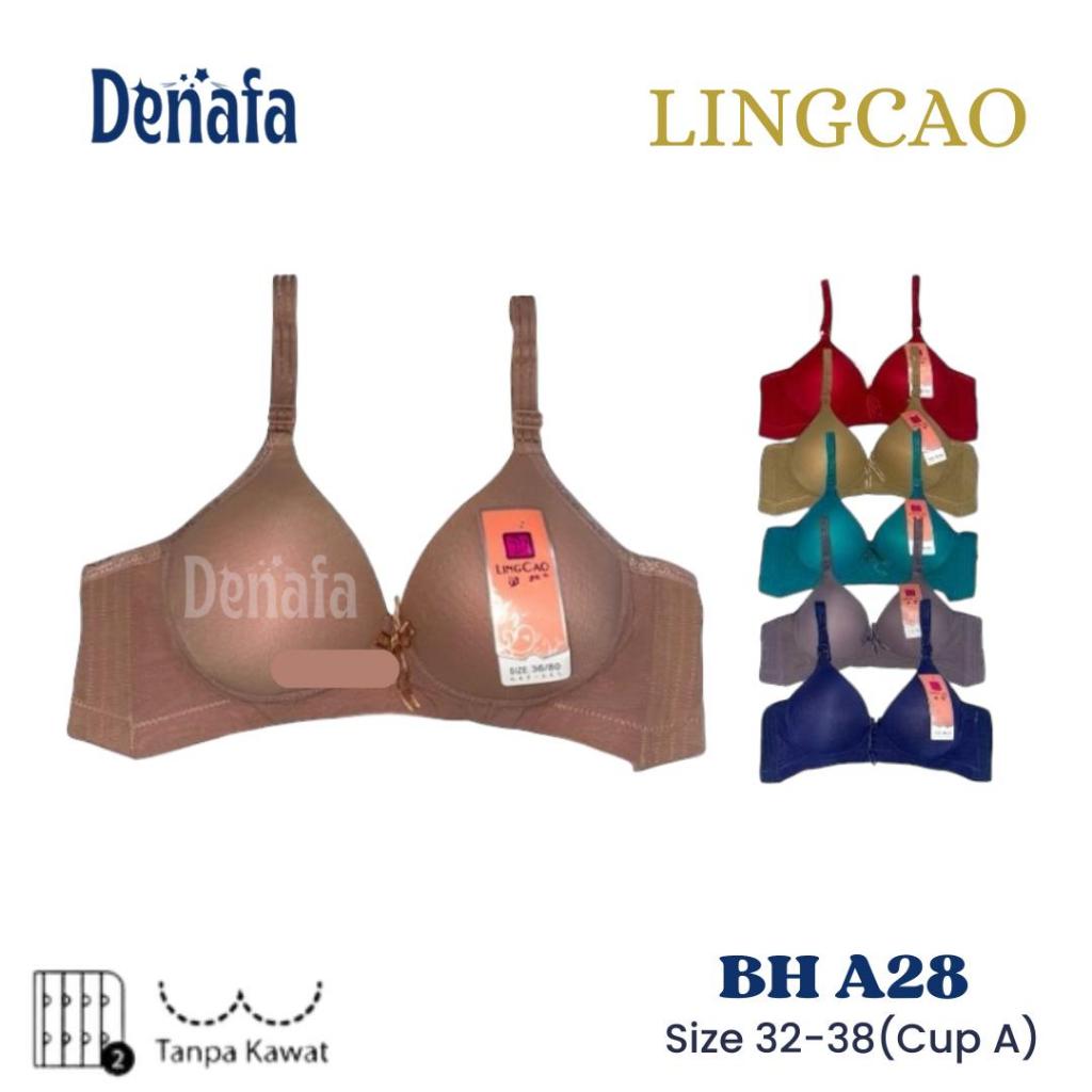 BH LINGCAO A28 SIZE 32-38 TANPA KAWAT KAIT 2 CUP A BUSA SEDANG