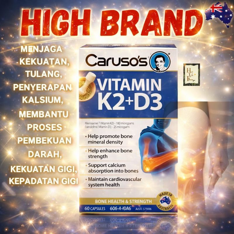 carusos vitamin k2 + d3 60 capsules