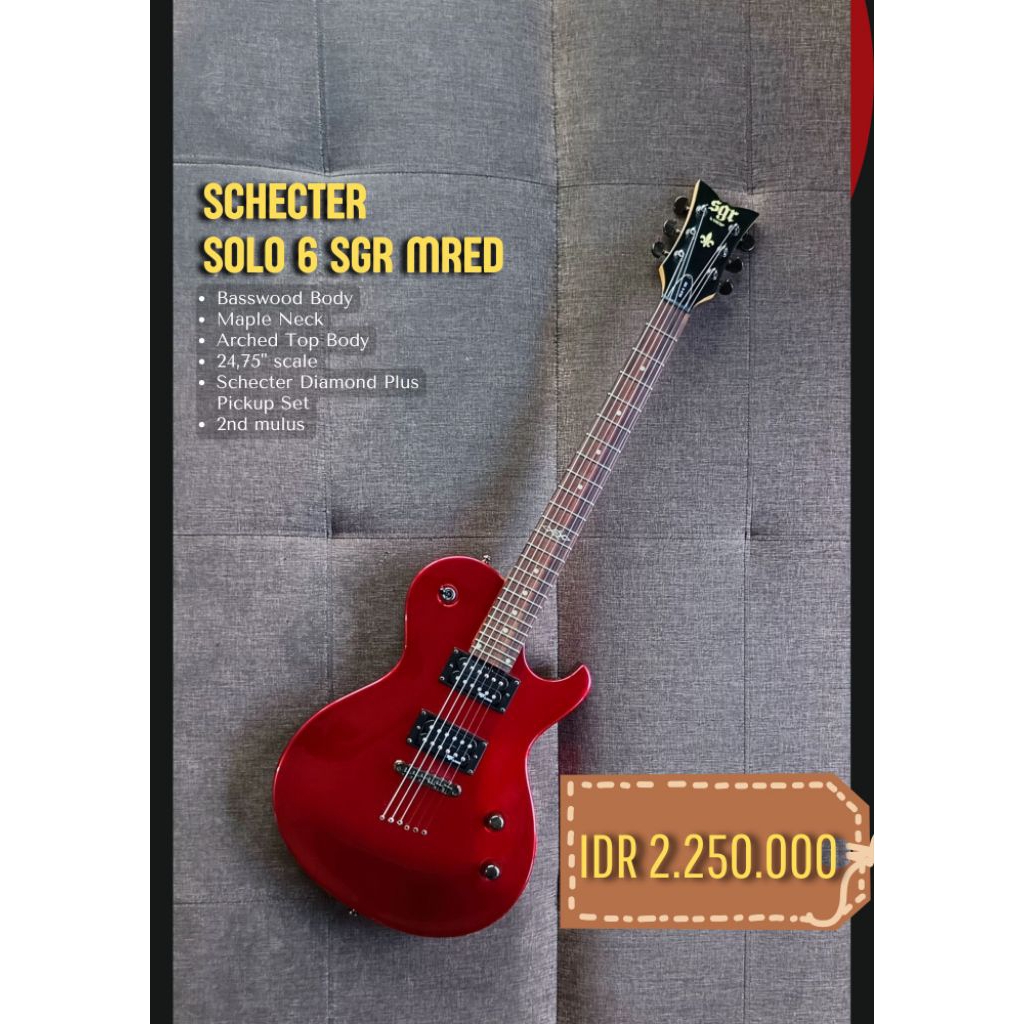 Schecter solo 6 Sgr mred plus admin 10%