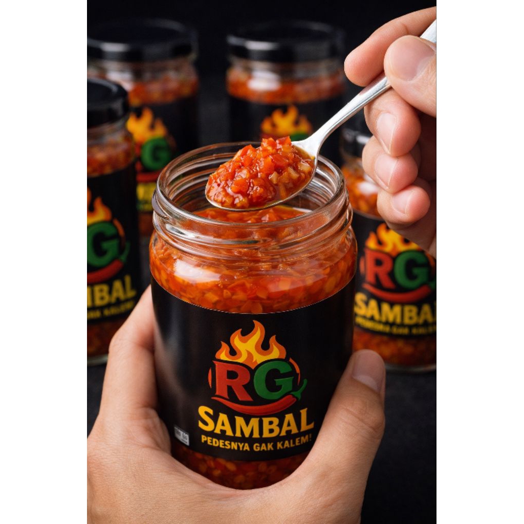Sambal Bawang Pedas Gurih – Sambal Botolan RG Tanpa Pengawet 150ml