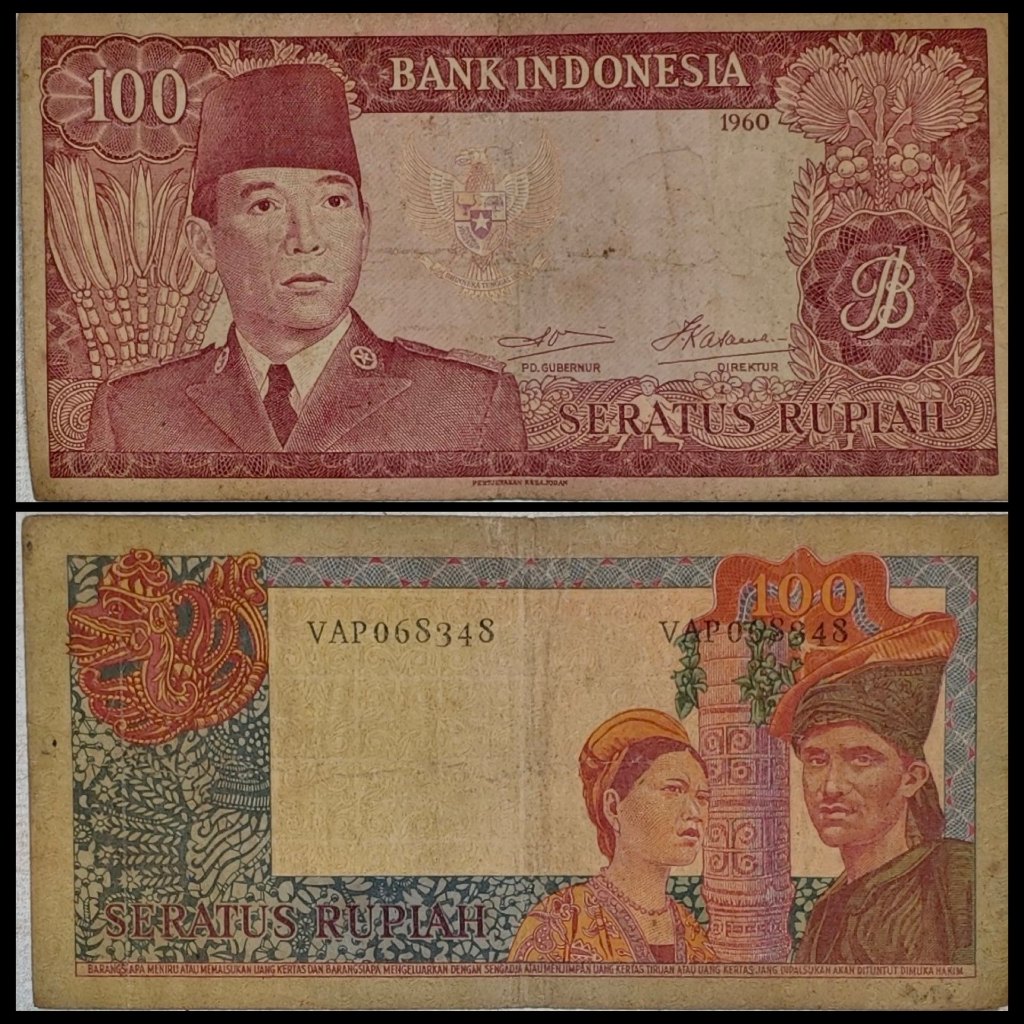 Uang Kuno 100 Rupiah 1960 Asli Indonesia | Uang Lama ORDE LAMA | Koleksi & Sejarah