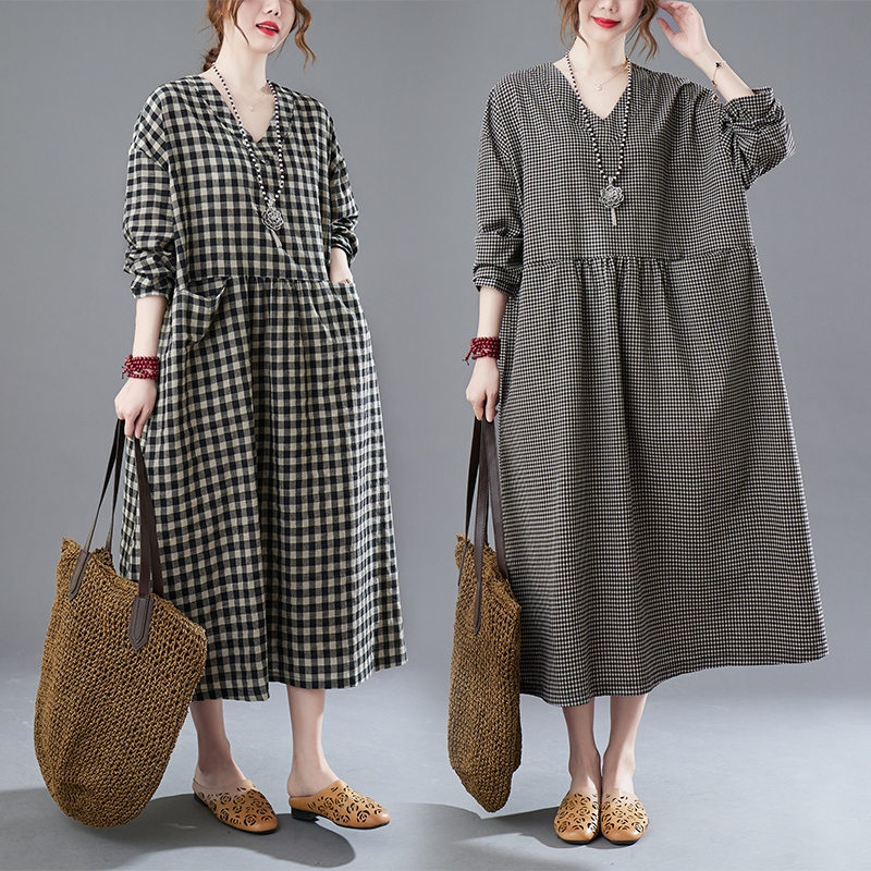 Wanita Mode Hitam Sifon Bunga Gaun Kemeja Panjang Kebesaran