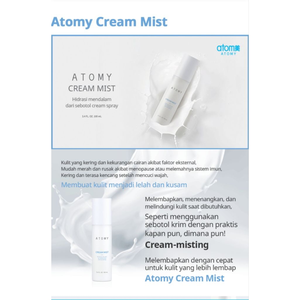 Atomy ready stok Cream Mist original Korea