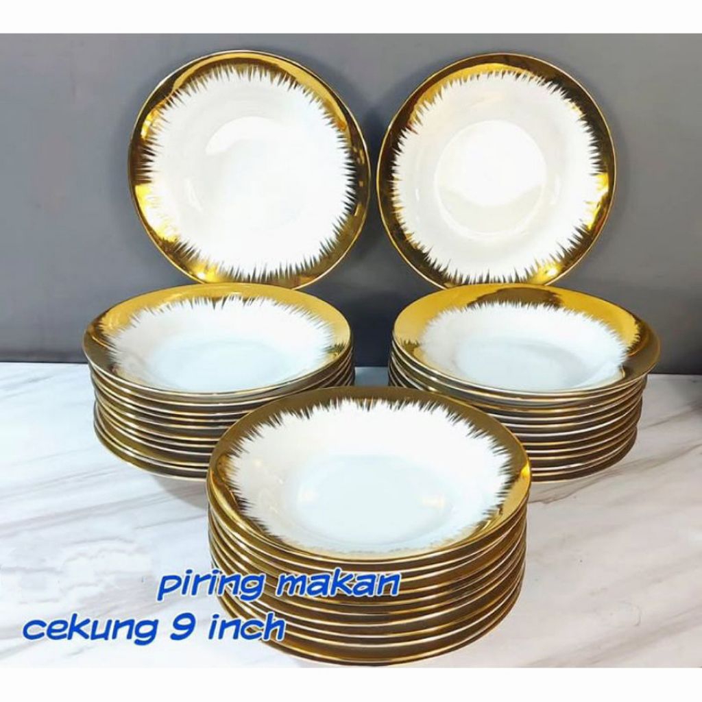 Piring makan Keramik 9 inch FIORENZA [6 Pcs] ORIGINAL