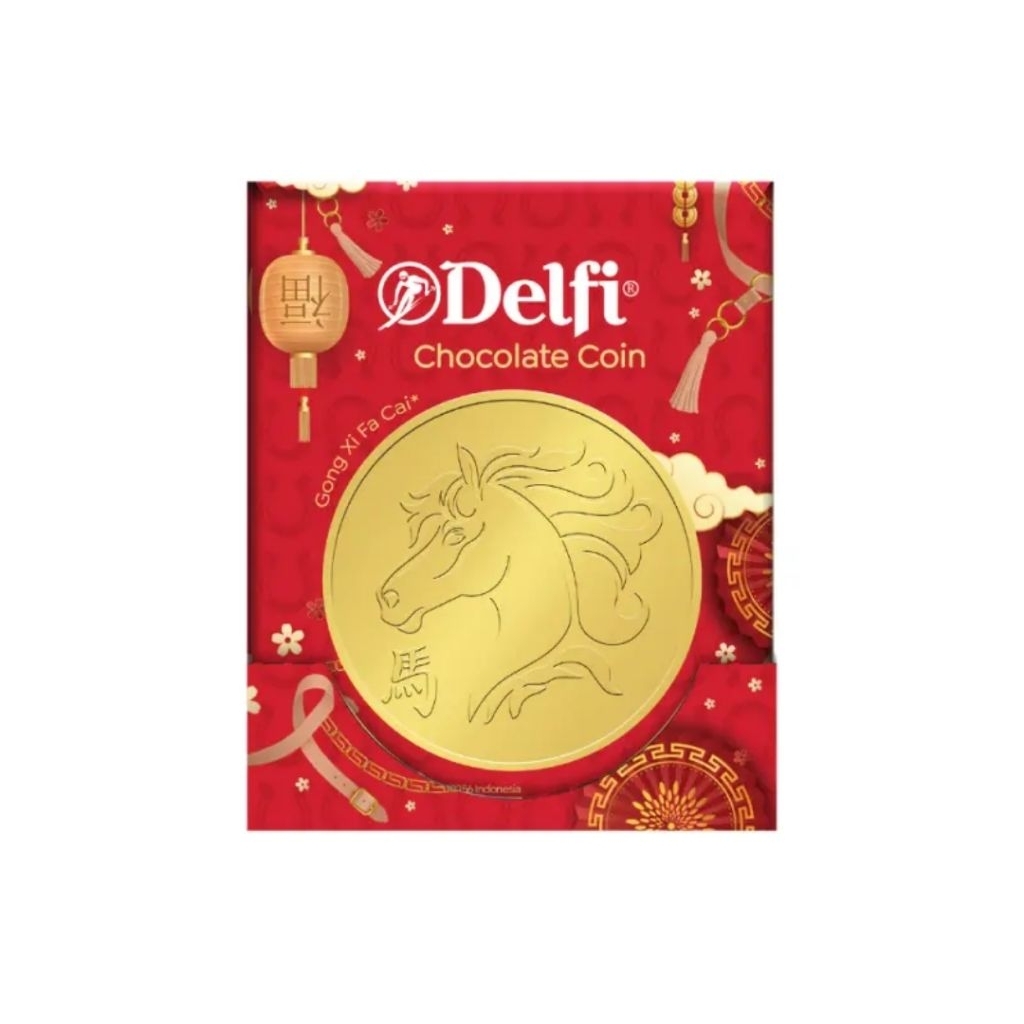 Delfi Milk Chocolate Gong Xi Fa Cai Edisi Imlek Big Coin Shio Ular Naga Dragon Chinese New Year CNY 