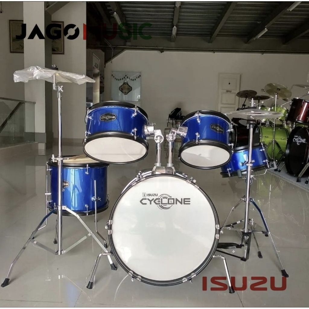 Drum Junior Exclusive ISUZU CYCLONE Drum Set Anak Drum kid Lengkap