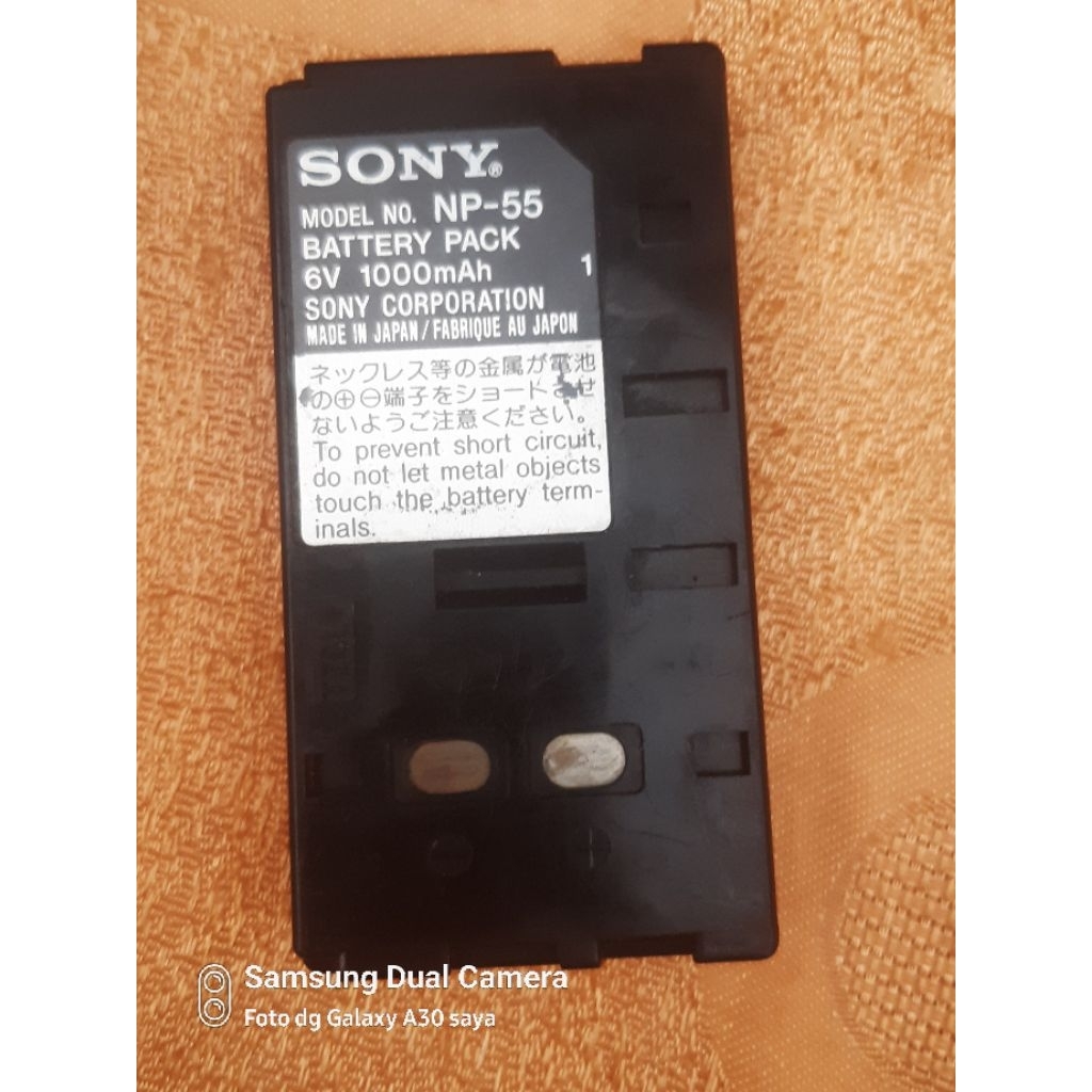 baterei Handycam original SONY NP-55 second belum dicoba UNTESTED