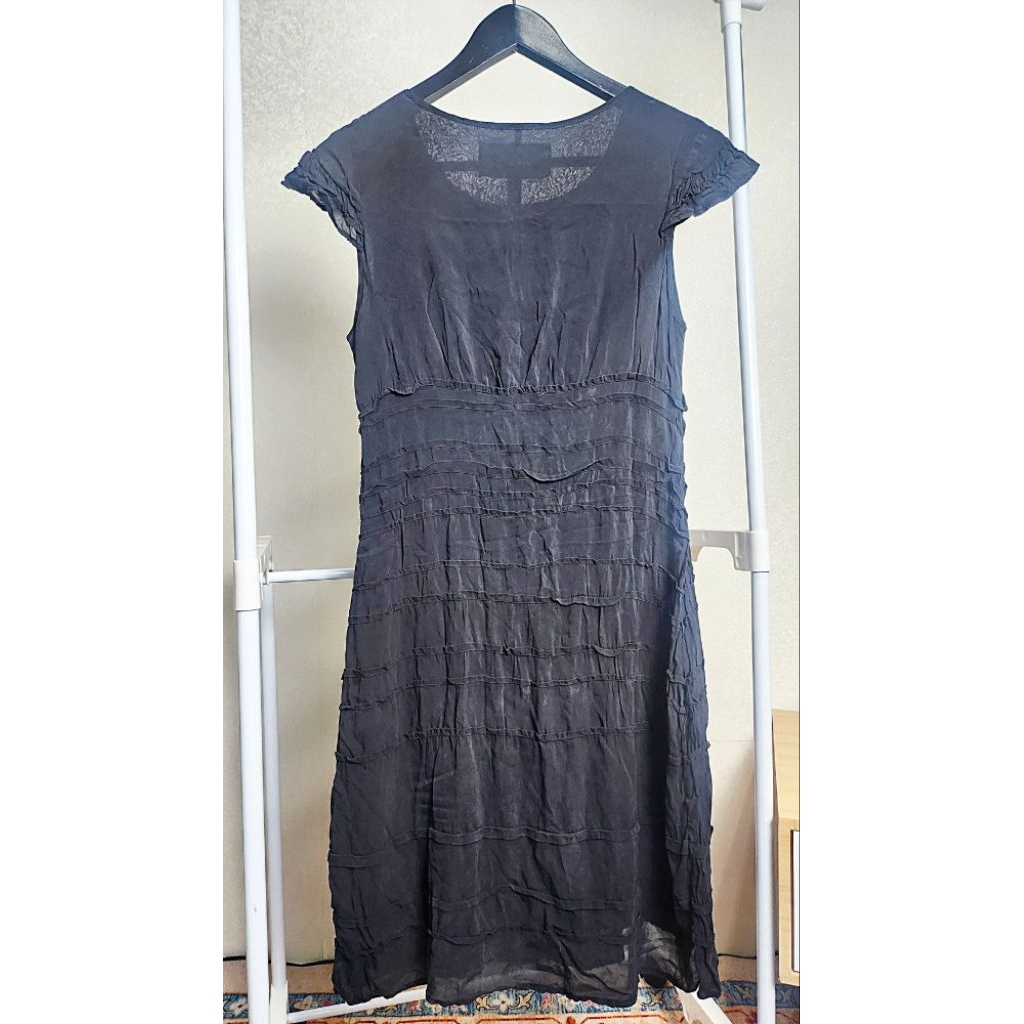 [PRELOVED] Dress Wanita Vintage  Hitam Tanpa Lengan Burberry Vintage  Size 8