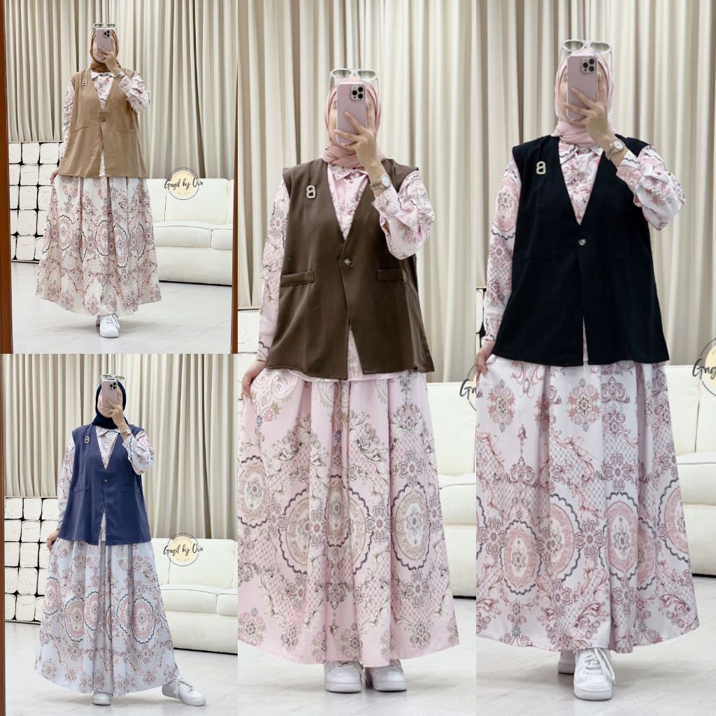 CHDLAHIRA GAGIL/VALORA SETELAN ROK MODE TERBARU TERLARIS BEST SELLER DAN REAL ORIGINAL