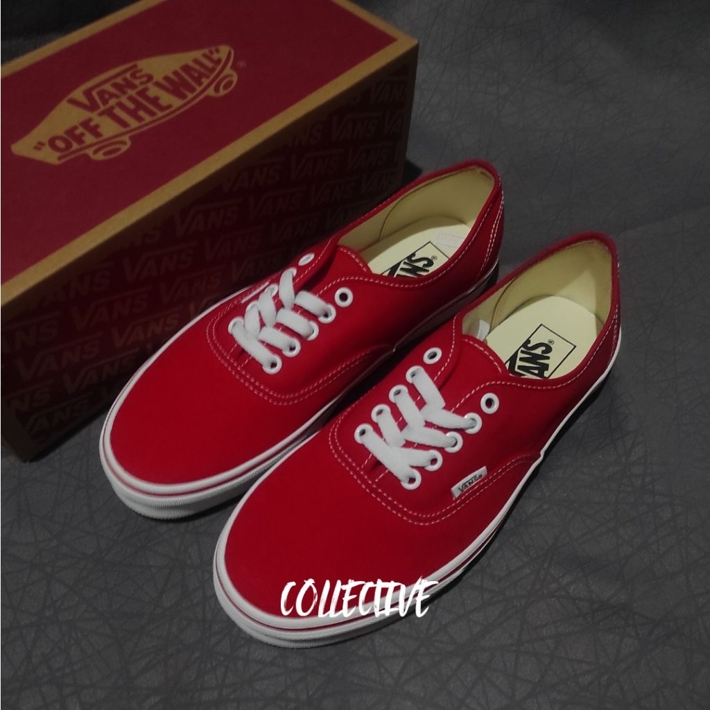 vans authentic red