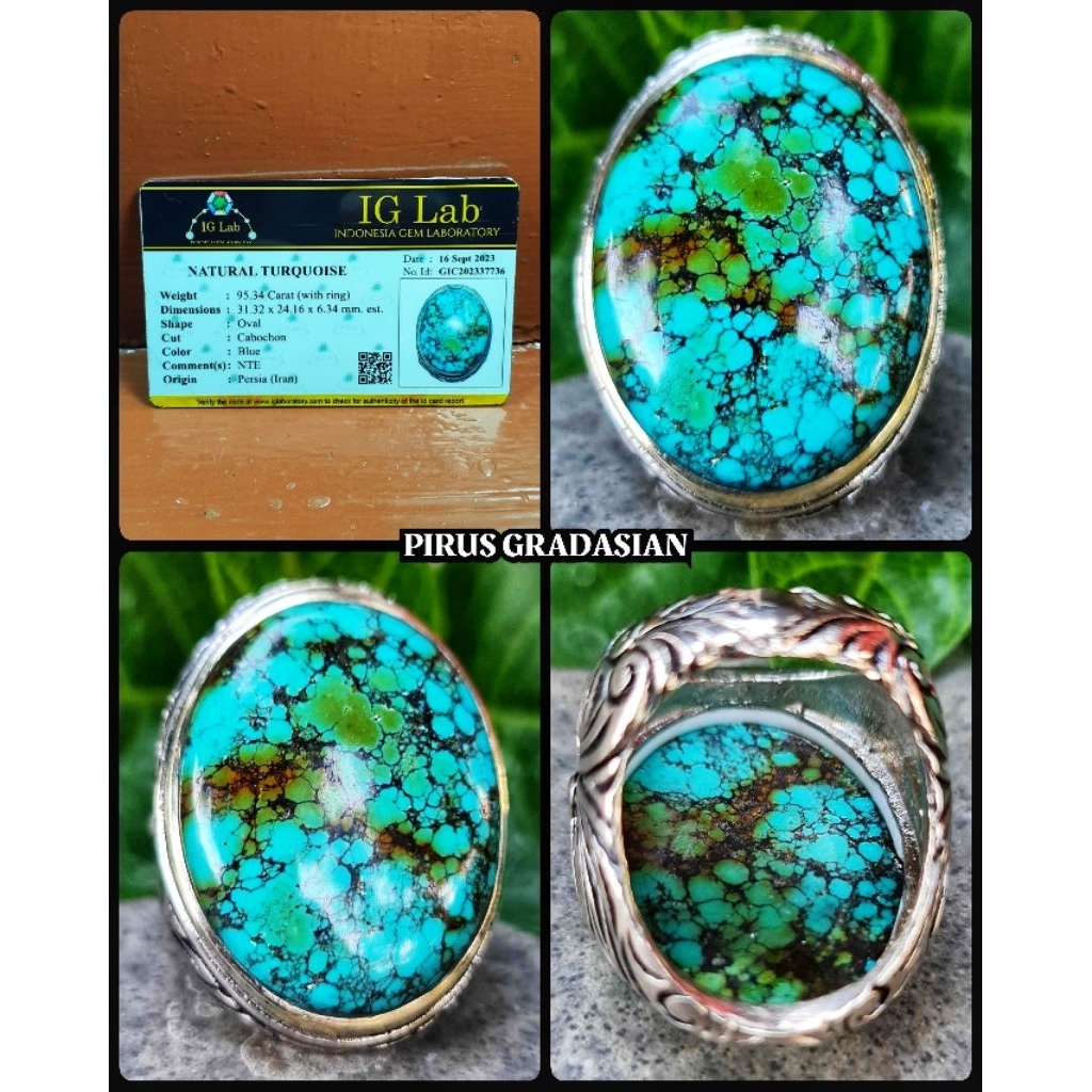 batu pirus big jumbo asli iran persia multi colour ya