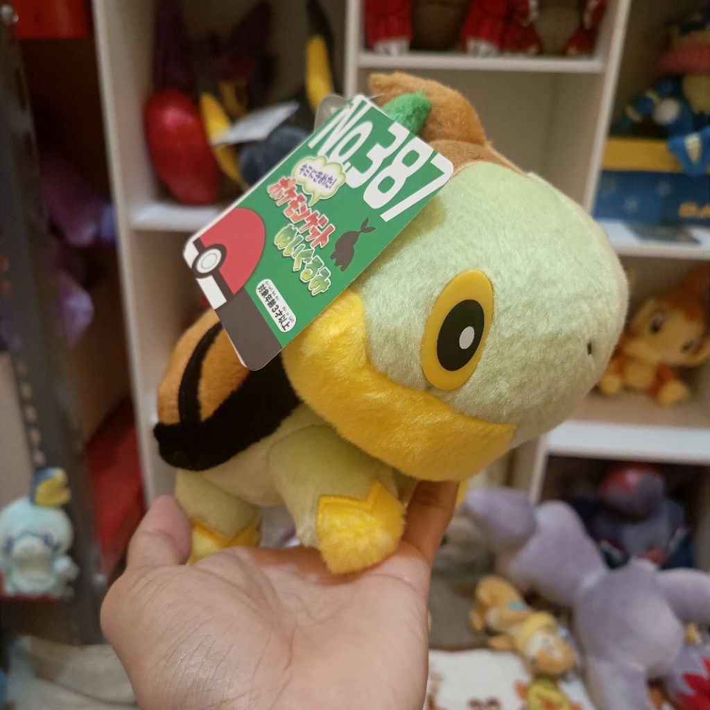 Boneka Pokemon Turtwig T Arts Mata Keras Newtag / Plush Turtwig doll