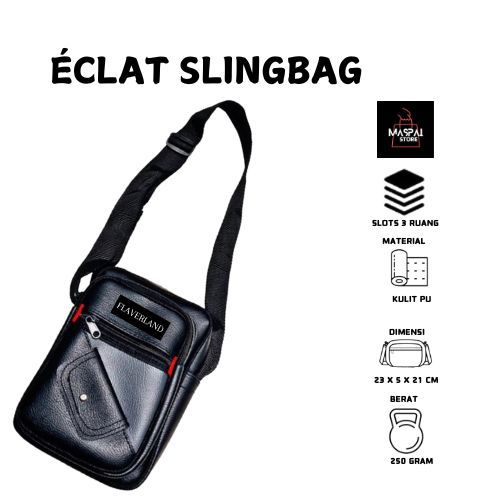 Tas Selempang Pria Mini bahan kulit sintetis/Tas Selempang Bahu Slingbag Pria|Tas Selempang Crossbod