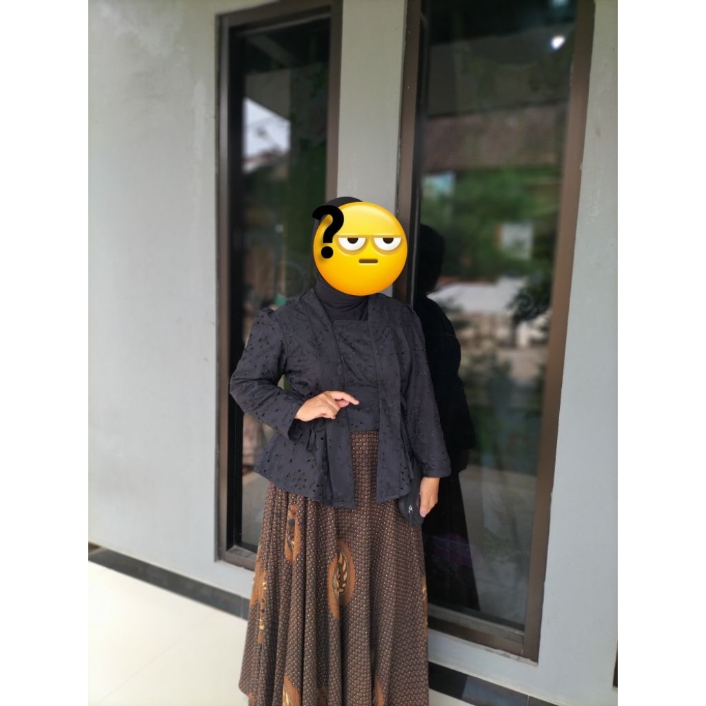 Preloved setelan kondangan setelan rok batik domas atasan brukat batik pastel setelan kondangan keki