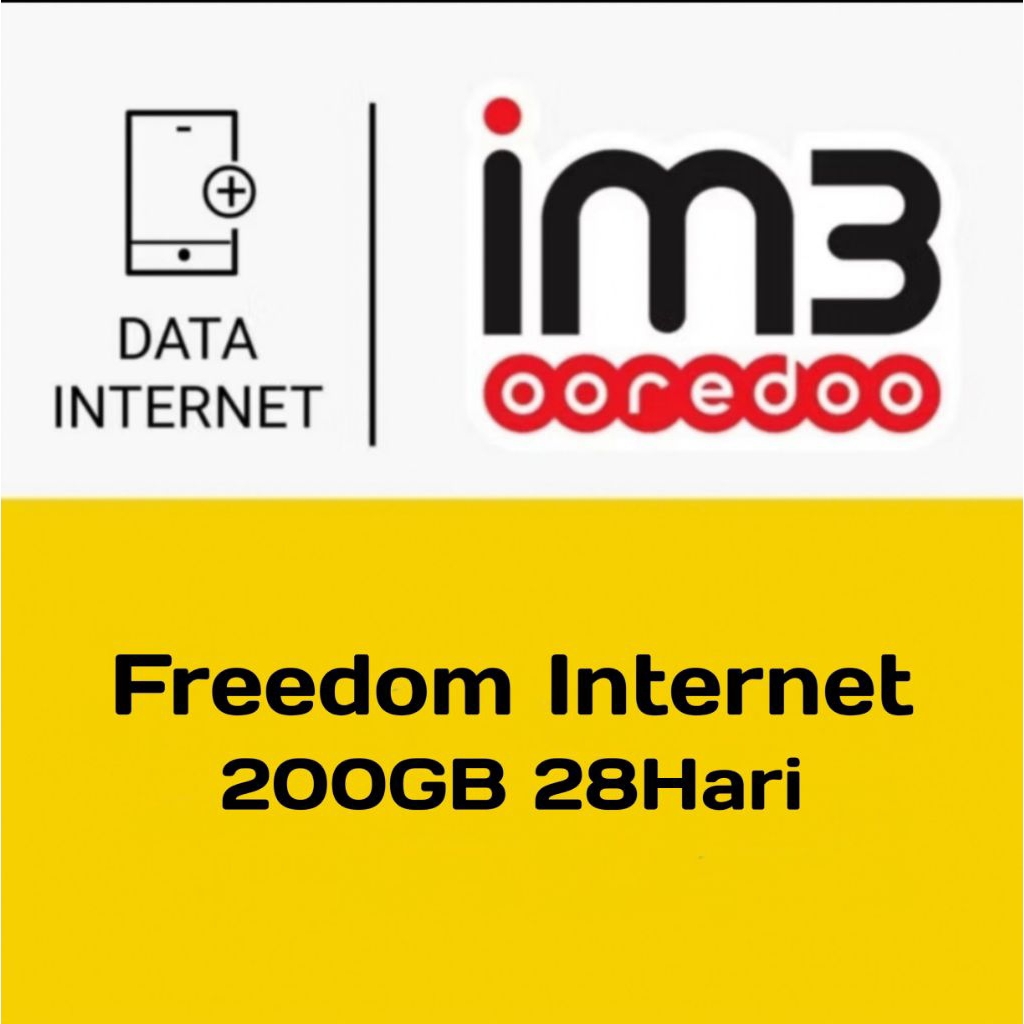 Paket/Kuota Indosat Ooredoo 200GB 28Hari | Freedom Internet