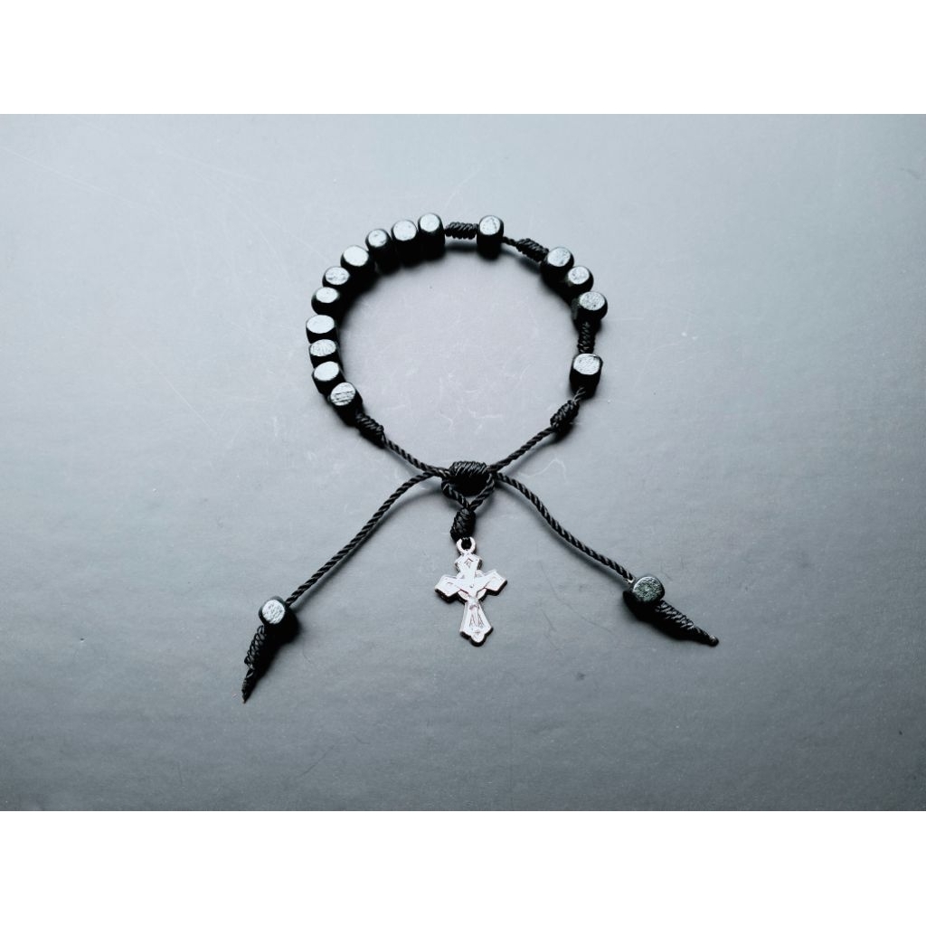 G1086 GELANG ROSARIO KAYU GELANG SALIB KATOLIK