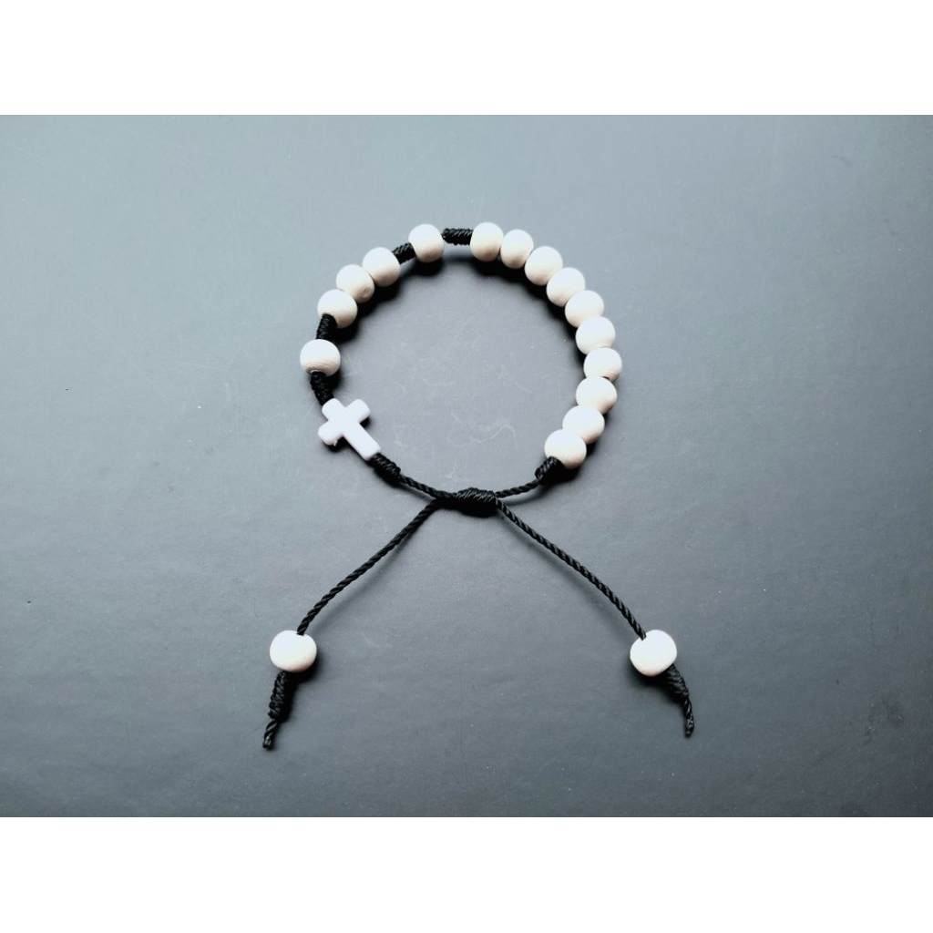 G1071 GELANG ROSARIO KAYU GELANG SALIB KATOLIK