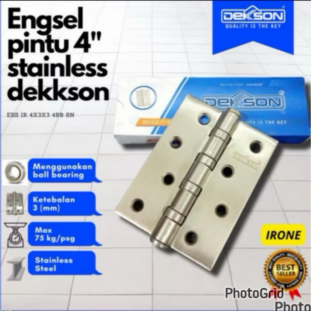 engsel dekkson 4 inc dekkson engsel pintu dekkson 4 inc tebal putih ENGSEL PINTU DEKKSON
