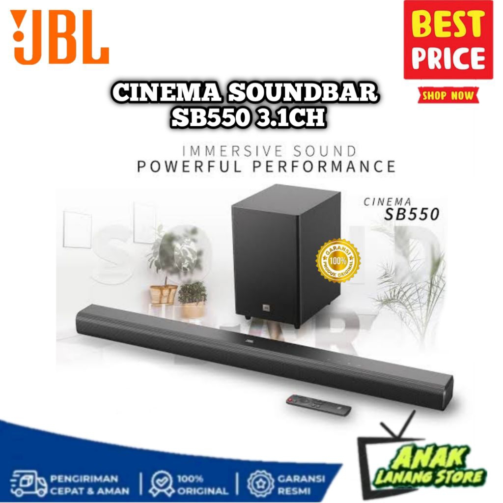 JBL SOUNDBAR CINEMA SB550 3.1CH ORIGINAL GARANSI RESMI 1 TAHUN