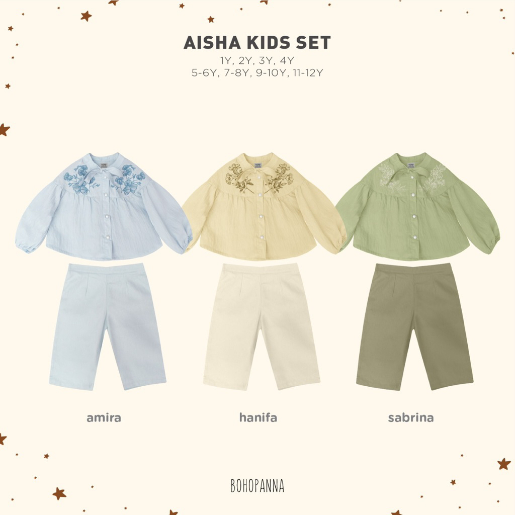 HILOLI - BOHOPANNA RAYA 2 - AISHA BABY SET - AISHA KIDS SET