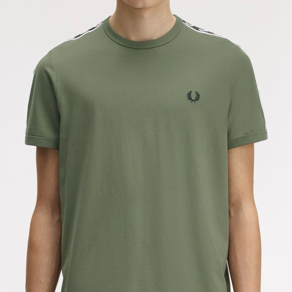 Fred perry contrast tape ringer t shirt (Resmi STORE)