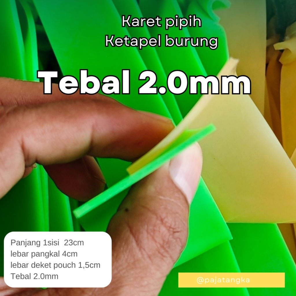 Karet Flatband lebar 40mm tebal 2.0mm untuk slingshot ketapel