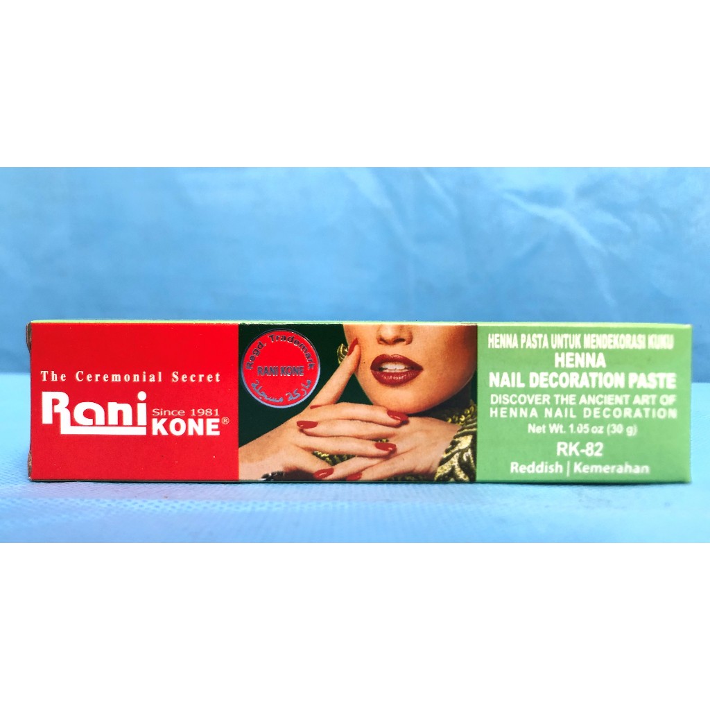 PACAR KUKU RANI KONE HENNA ASLI ARAB MERAH MAROON | Nail Decoration Paste RK 82