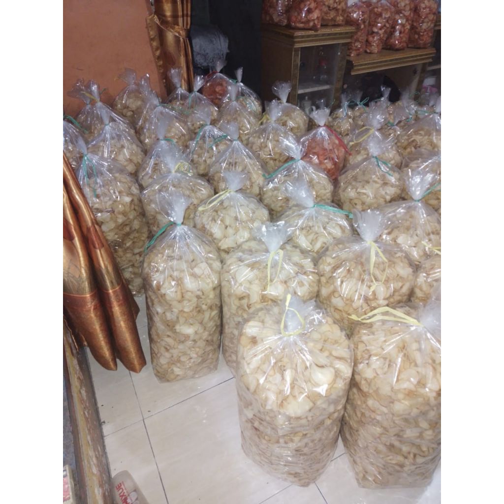 1000 gr Keripik Singkong Patahan Kusuka - Original Gurih, Renyah, dan Praktis