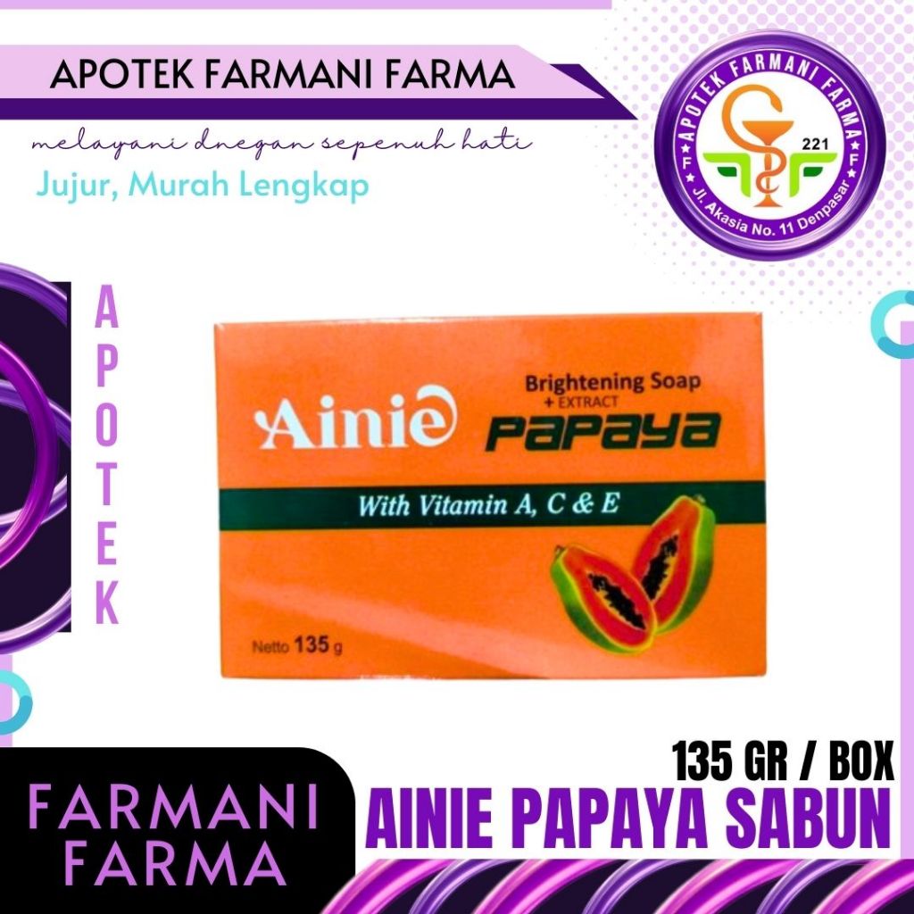 SABUN AINIE PAPAYA BRIGHTENING 135 GRAM