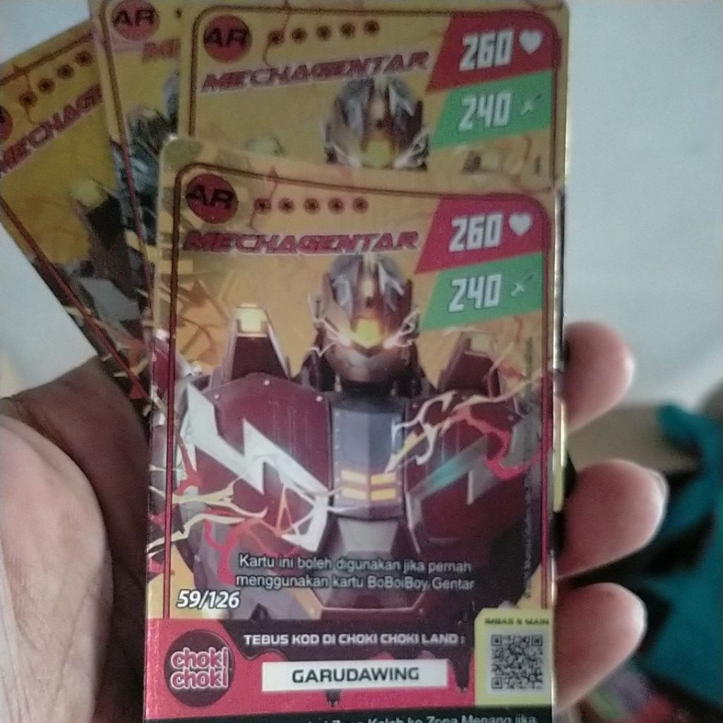 Kartu Boboiboy Mecca gentar emas