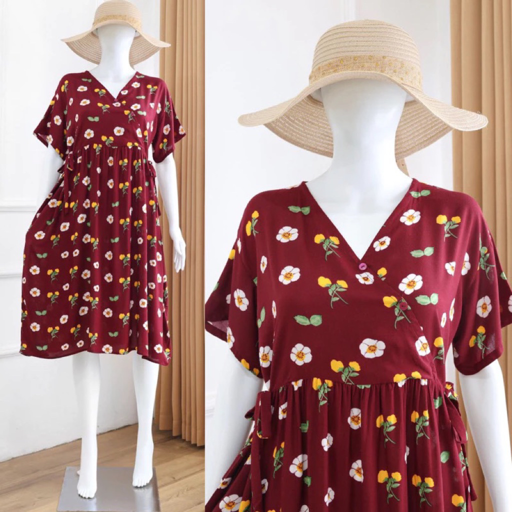 Daster Kimono | Daster Kekinian | Daster Busui | Daster Rayon | LD 110cm PB 105cm