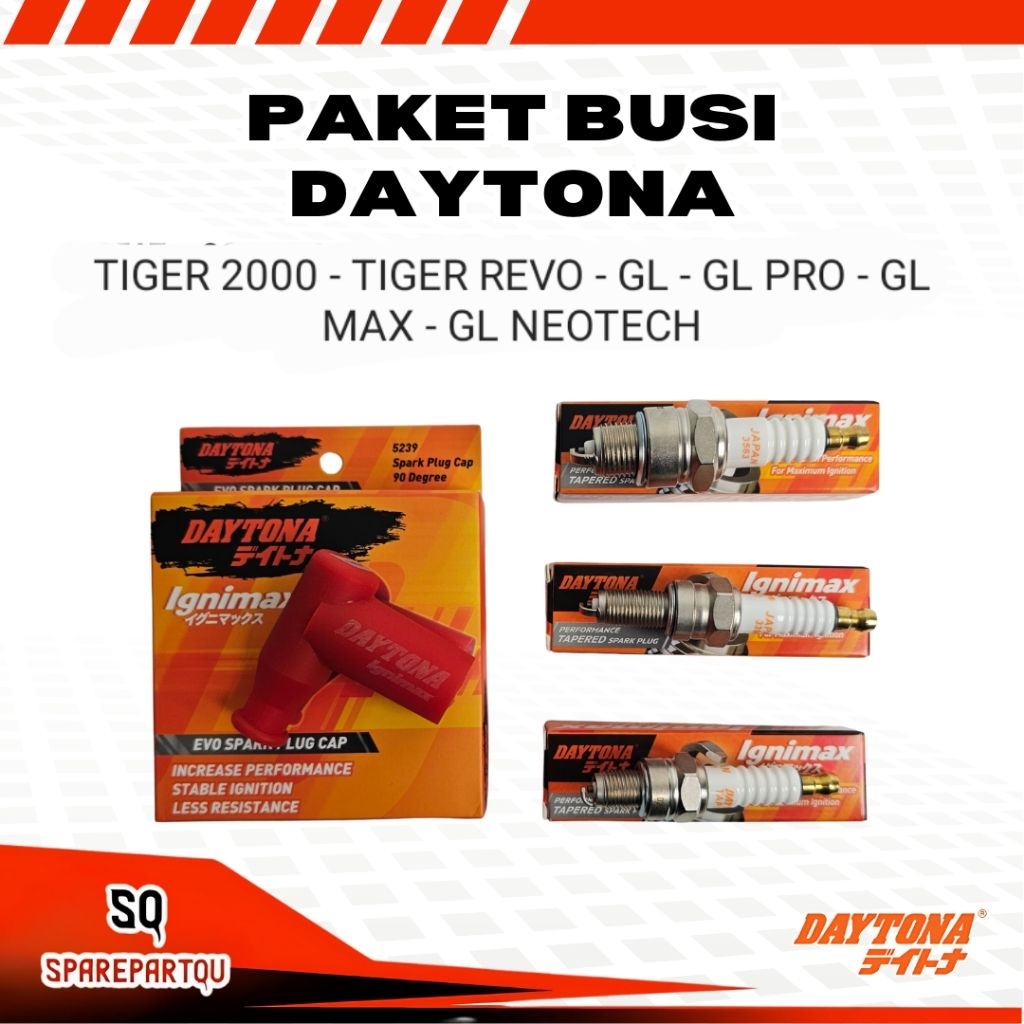 Paket Cangklong Busi Tiger 2000 GL Pro Neotech GL Max Tiger Revo Daytona Racing Cop Dop Kepala Busi