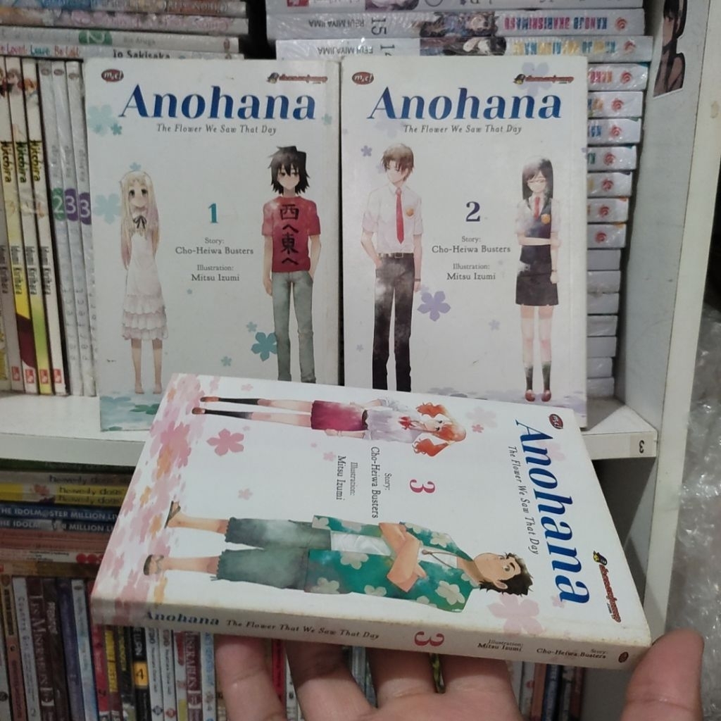 komik anohana the flower we saw that day vol 1 2 3 set preloved kondisi cek deskripsi