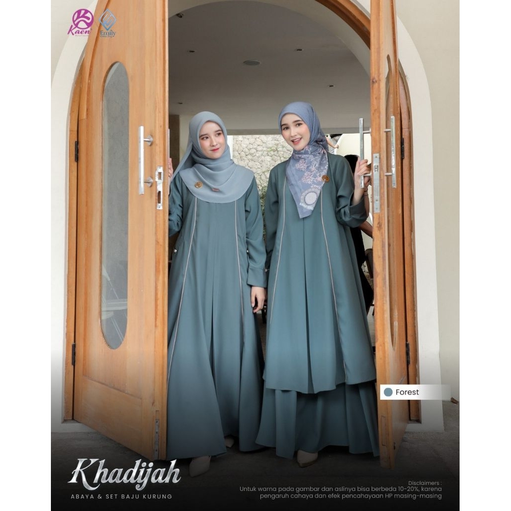READY Gamis Abaya Set Baju Kurung By Kaen Boutique X Emily - Bahan Queen Forzaletta Premium