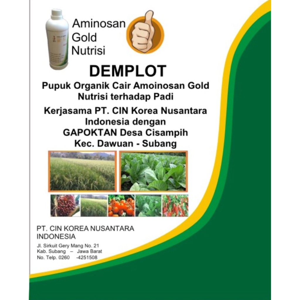 Pupuk Aminosan Gold Nutrisi