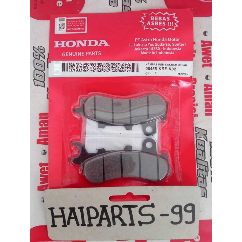 Kanvas rem depan padset brake ADV 150  ADV 160  PCX 150 K97  PCX 160 K1Z  ori honda 06455KREK02