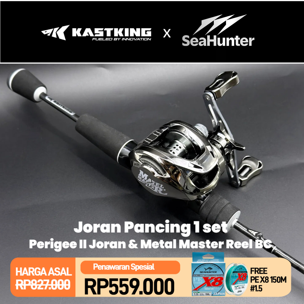 [OFFICIAL] SeaHunter x KASTKING BC Joran Pancing 1 SET= Perigee II Joran UL Baitcasting Rod + Metal 