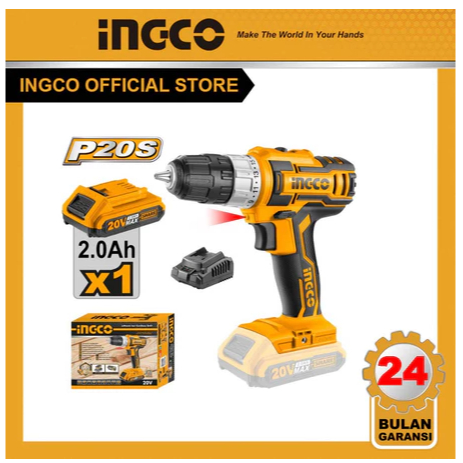 MESIN BOR CORDLESS 20V KAYU BESI INGCO CDLI20024
