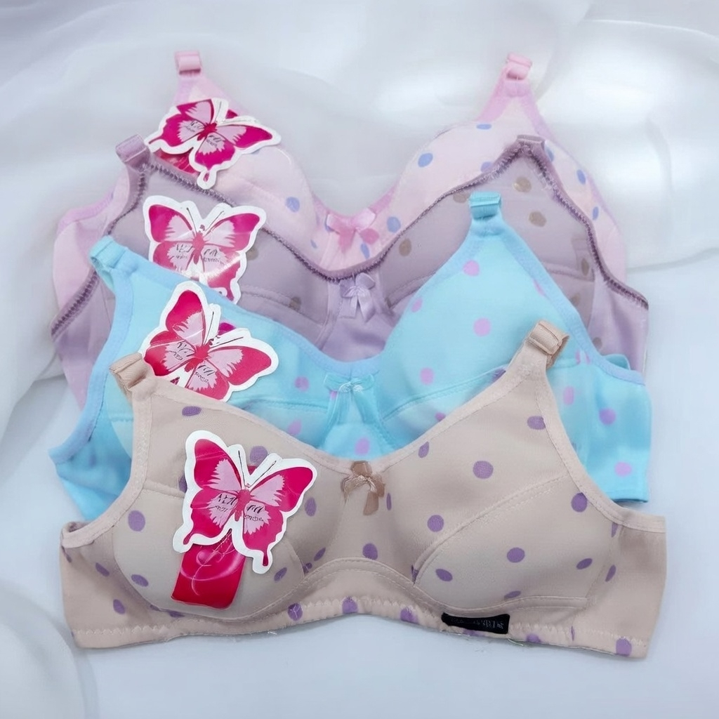 BH Jumbo Wanita Sport Bra bh sport bra Jumbo Tanpa Kawat Busa Tipis Bahan Full Katun / Bra Remaja