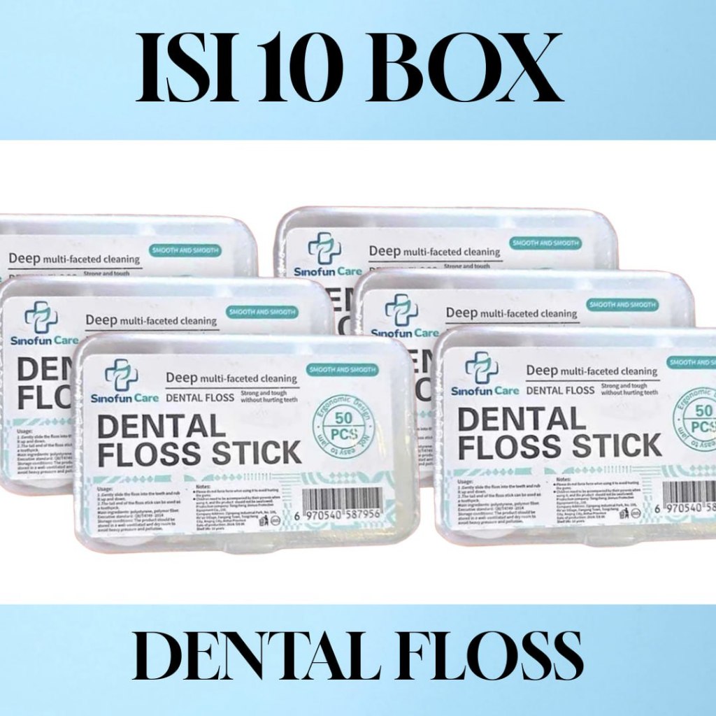 Isi 10 BOX Dental Floss High Quality Benang Busur Tusuk Gigi Benang Busur Tusuk Gigi Dental Floss