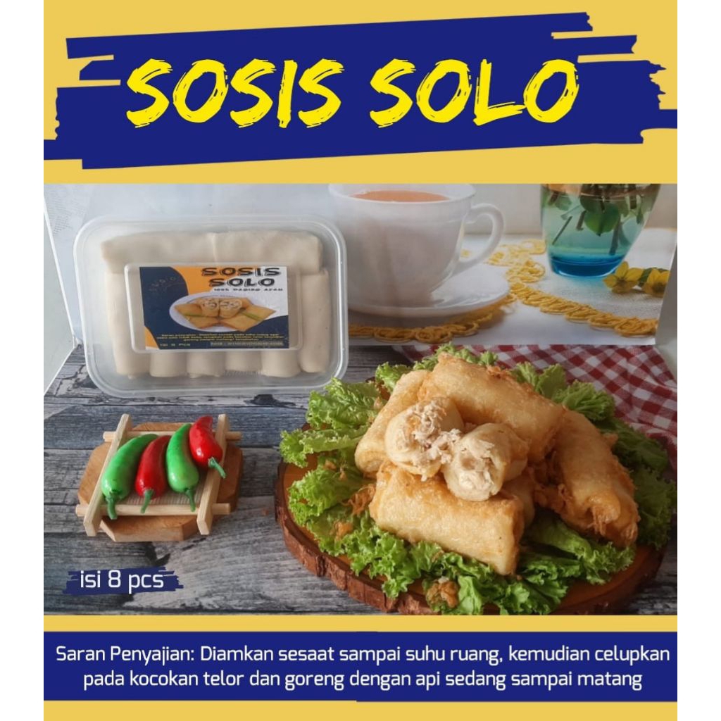 SOSIS SOLO ISI 8/BOX ISIAN AYAM SUIR