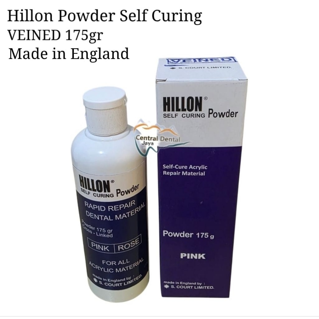 Hillon Powder Veined Self Curing (175gr) / Bubuk SC Otomatis Tanpa Rebus / Bahan Bubuk Akrilik Self 
