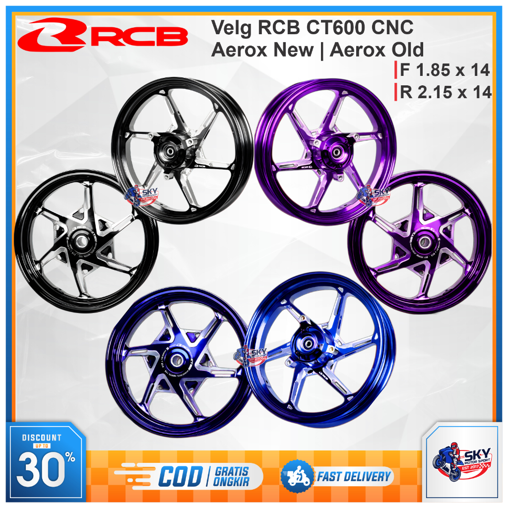 Velg RCB CT600 Aerox Old / Aerox New CNC Ring 14 Original