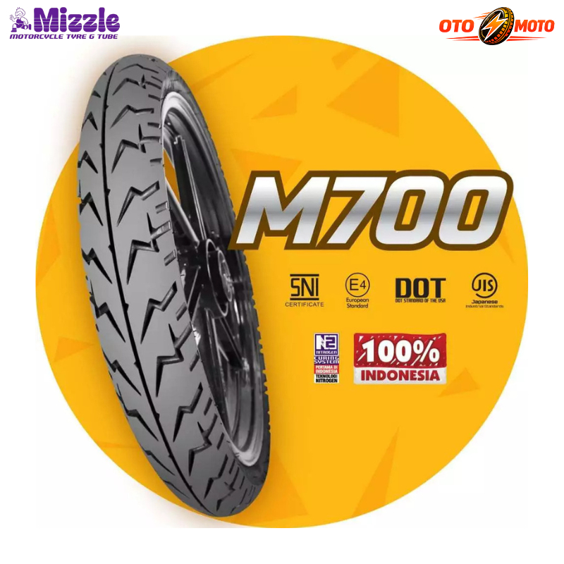 Ban Motor MIZZLE M700 Tubeless 80/80-17, 90/80-17, 100/80-17, 110/80-17, 120/80-17 (Ring 17)