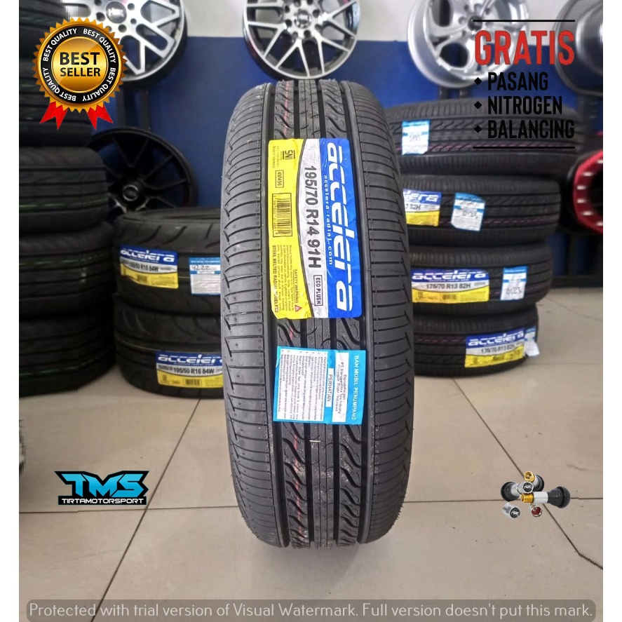 BAN MOBIL BARU RADIAL RING 14 ACCELERA ECO PLUSH 195 70 R14 TUBELESS MURAH