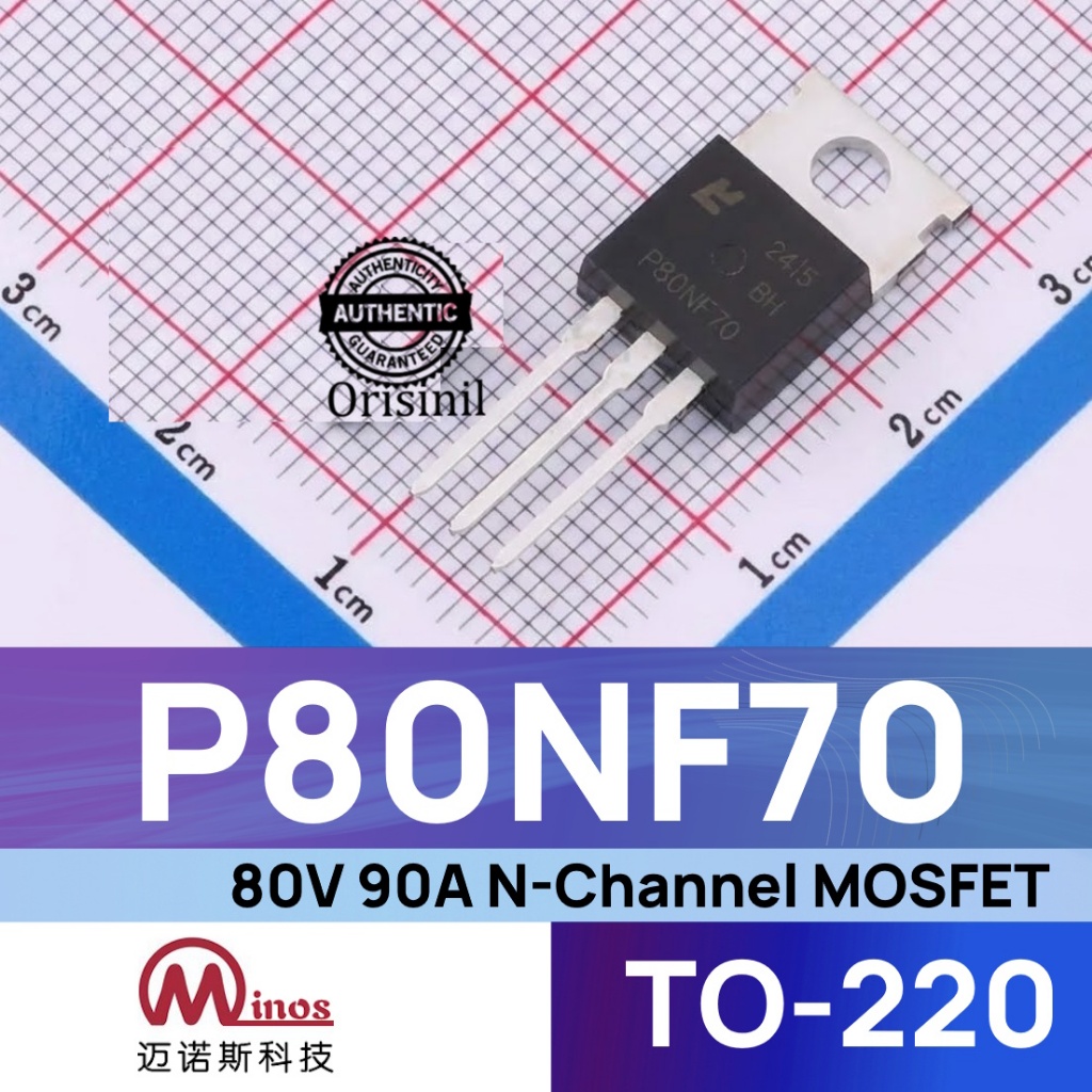 P80NF70 80V 90A N-Channel MOSFET 80NF70 TO-220 Minos