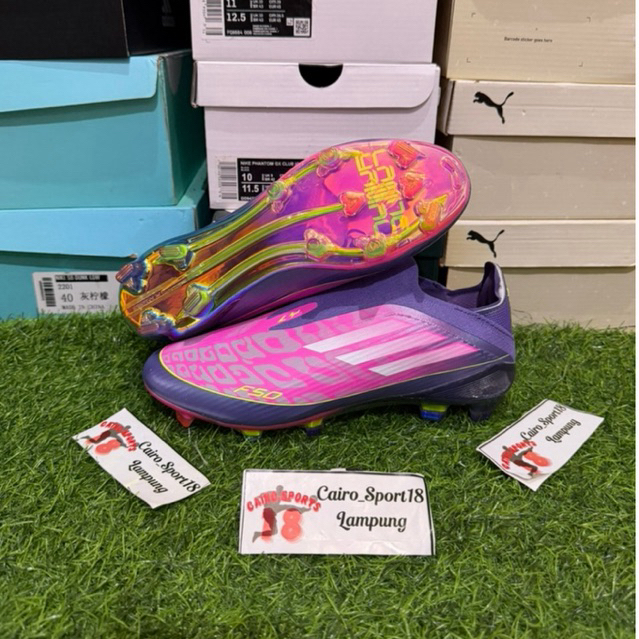 (BISA COD) SEPATU BOLA ANAK DAN DEWASA TERBARU ADE’A F50 SLIPON TANPA TALI ELITE FG